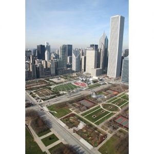 Chicago Postcard: Aerial View of Millenium Park CPC0004