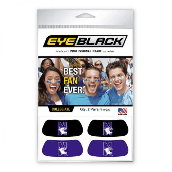 Northwestern Wildcats Set of Two Purple and Two Black Eyeblacks