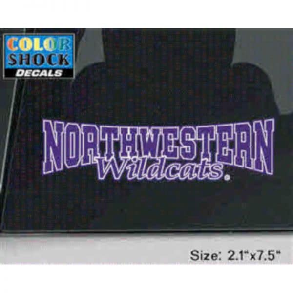 Northwestern University Wildcats Outside Application Decal with Double Arched Design