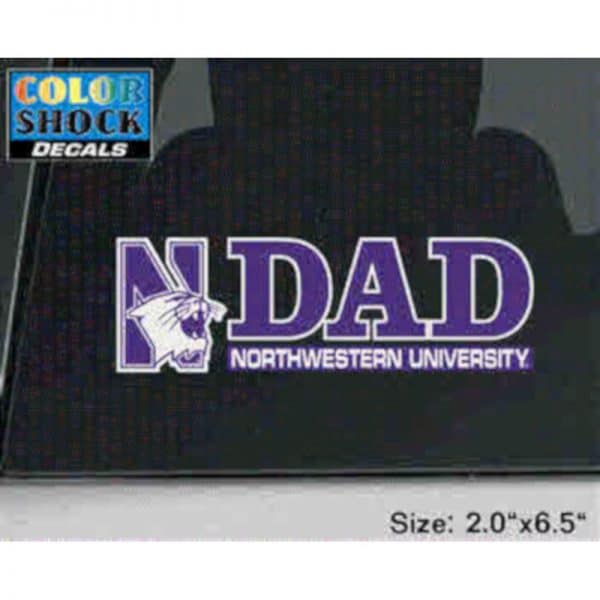 Northwestern University Wildcats Outside Application Decal with N-Cat & Dad Design