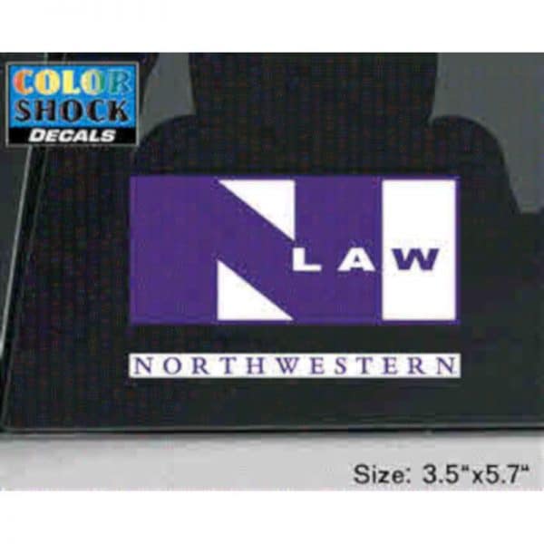 Northwestern University Wildcats Law Design Outside Application Decal