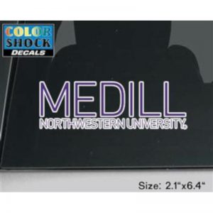 Northwestern University Medill School of Journalisim Design Outside Application Decal