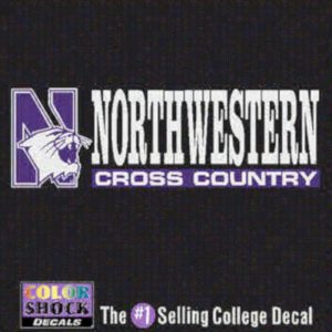 Northwestern University Cross Country Outside Application Decal
