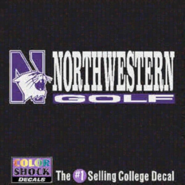 Northwestern University Golf Outside Application Decal