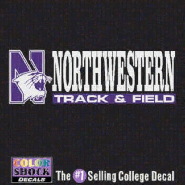 Northwestern University Track & Field Outside Application Decal