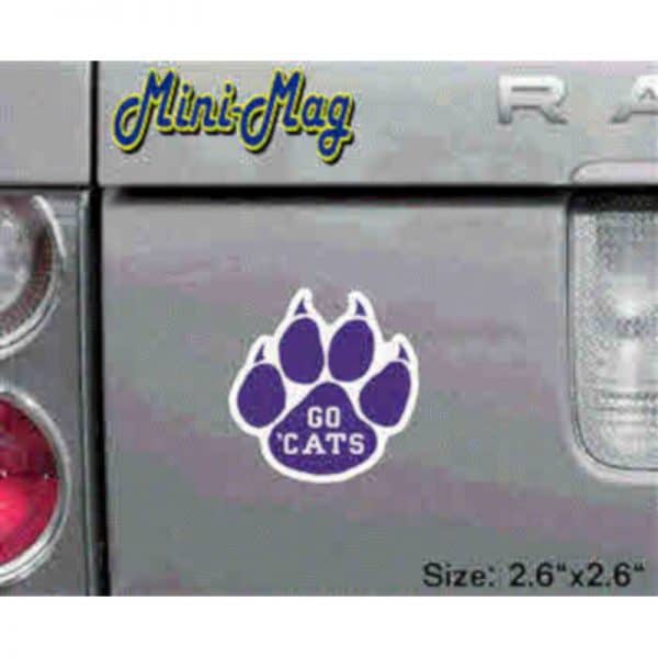 Northwestern University Wildcats Small Paw Design Go 'Cats Magnet 2.5"