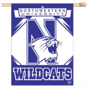 Northwestern Wildcats Vertical Banner Flag 27" x 37" 