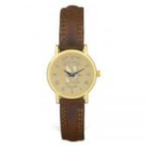 Northwestern Wildcats Mascot Design Gold Medallion Ladies Wristwatch