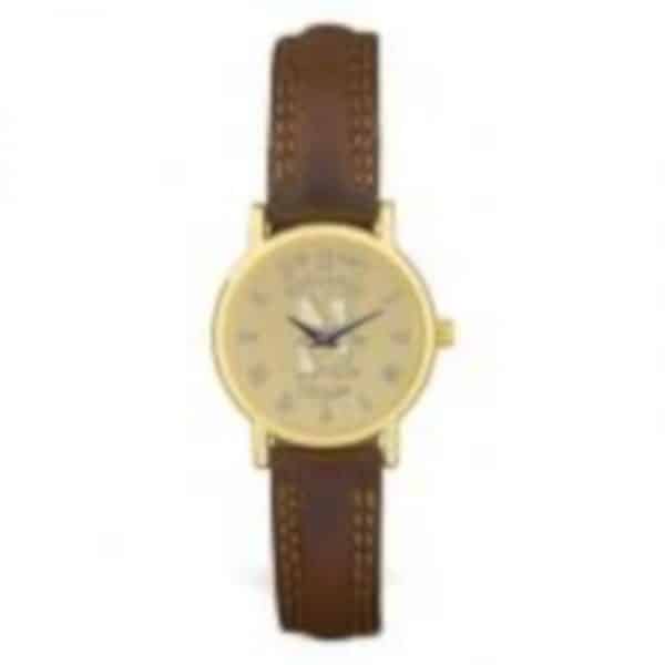 Northwestern Wildcats Mascot Design Gold Medallion Ladies Wristwatch