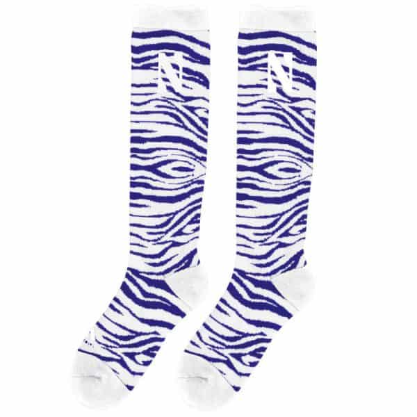 Northwestern University Wildcats Adult Zebra Design Socks