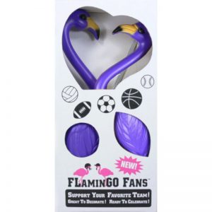 Northwestern Wildcats Set of Two Purple Flamingos