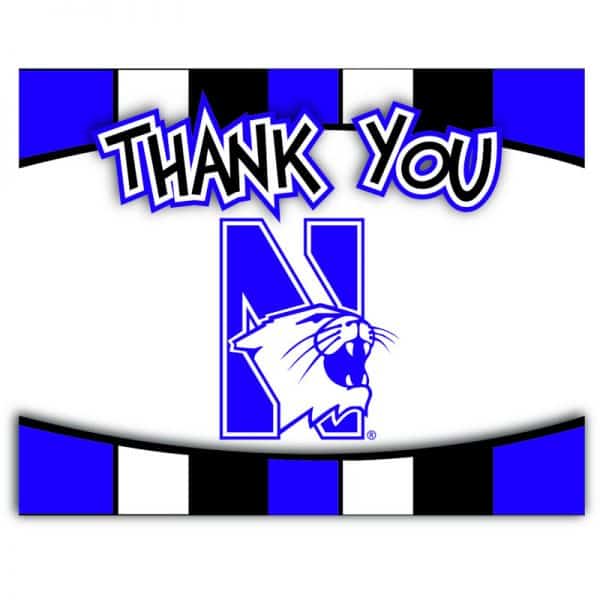Northwestern University Wildcats "Thank You" Card with Envelope