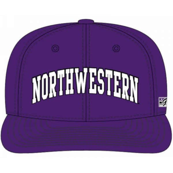 Northwestern Wildcats Purple Fitted Hat with Arched Northwestern Design