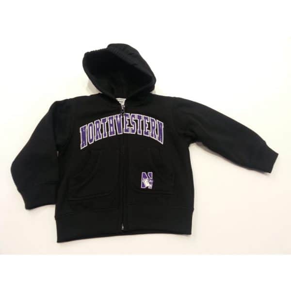Northwestern Wildcats Black Toddler Zip-Hood Sweatshirt