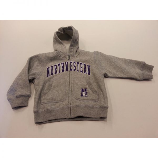 Northwestern Wildcats Grey Youth Zip-Hood Sweatshirt