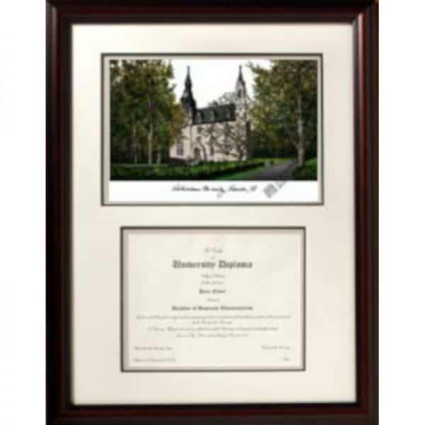 Northwestern University Graduate Framed Lithograph with Diploma Openning- Musuem Quality