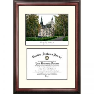 Northwestern University Scholar Framed Lithograph with Diploma Openning - Bookstore Quality    