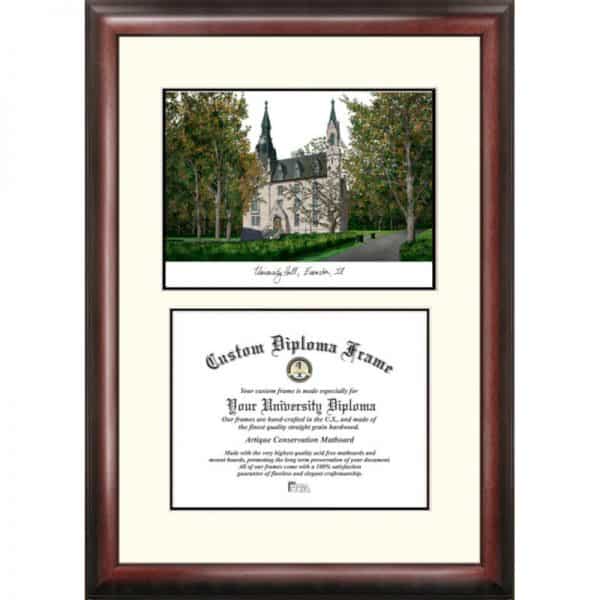 Northwestern University Scholar Framed Lithograph with Diploma Openning - Bookstore Quality