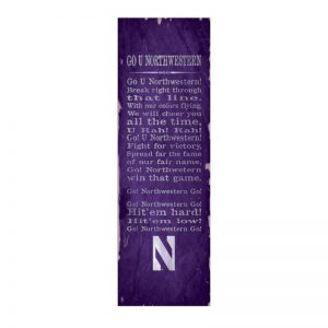 Northwestern Wildcats Small Vintage School Banner with Fight Sign Design