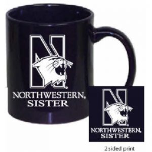 Northwestern Wildcats 11 oz. Purple Ceramic Coffee Mug  with Sister Design