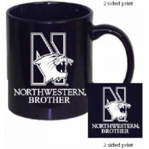Northwestern University Wildcats 11 oz. Purple Ceramic Coffee Mug with Brother Design