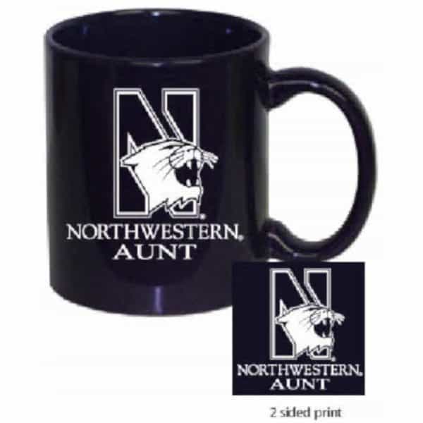Northwestern University Wildcats 11 oz. Purple Ceramic Coffee Mug with Aunt Design