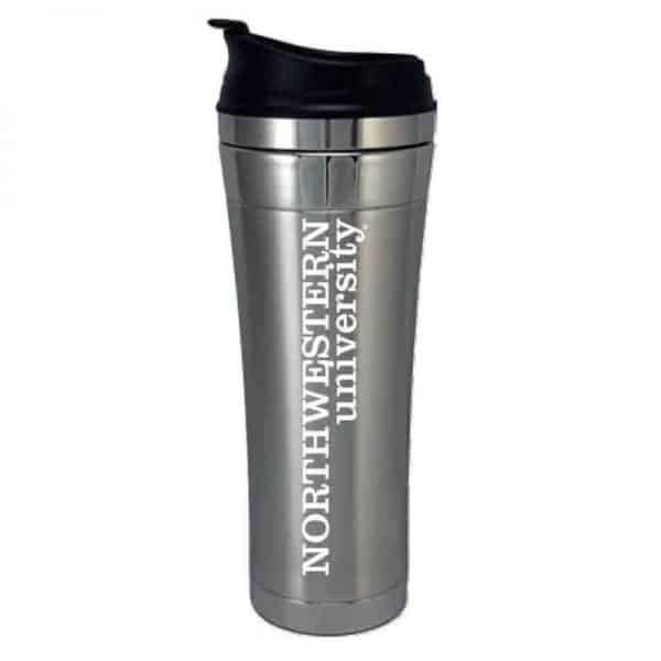 Northwestern Wildcats 14 oz. Laguna Esquire Stainless Steel Travel Mug with "Northwestern University" Design