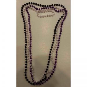 Purple/White/Black  Beads Necklace Set of Three
