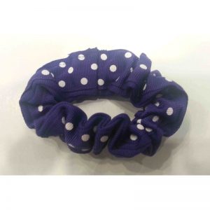 Purple & White Medium Scrunchie  