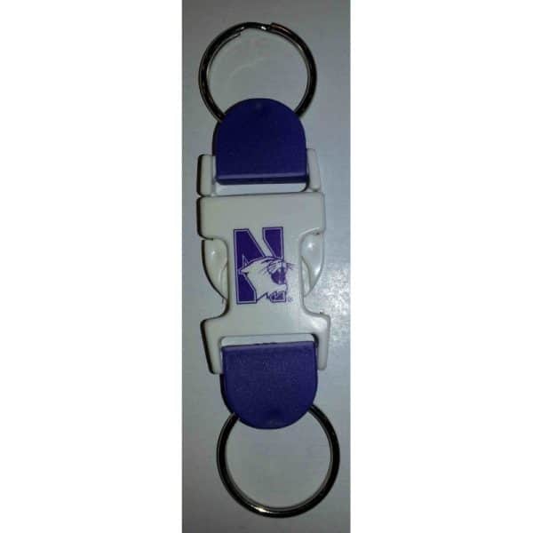 Northwestern Wildcats Valet Key Chain with "N-Cat" Design