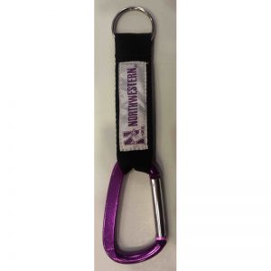Northwestern Wildcats Large Safari Carabiner Key Chain with "N-Cat Northwestern" Design