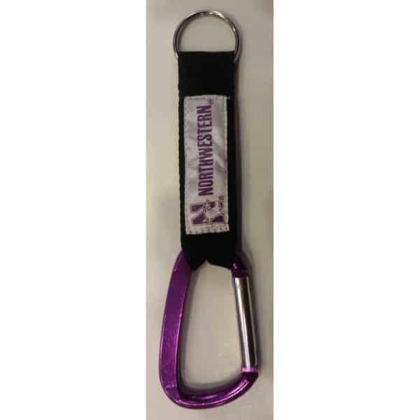 Northwestern Wildcats Large Safari Carabiner Key Chain with "N-Cat Northwestern" Design