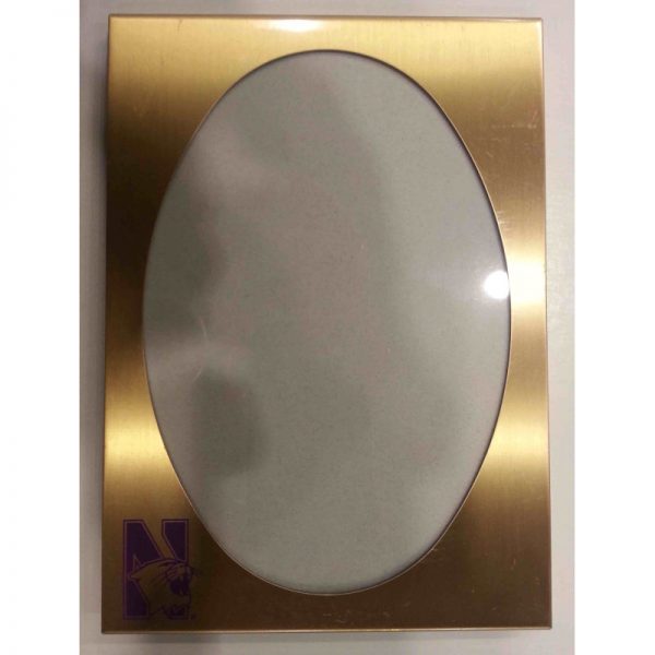 Northwestern Wildcats Metal Gold Picture Frame 5"X7"