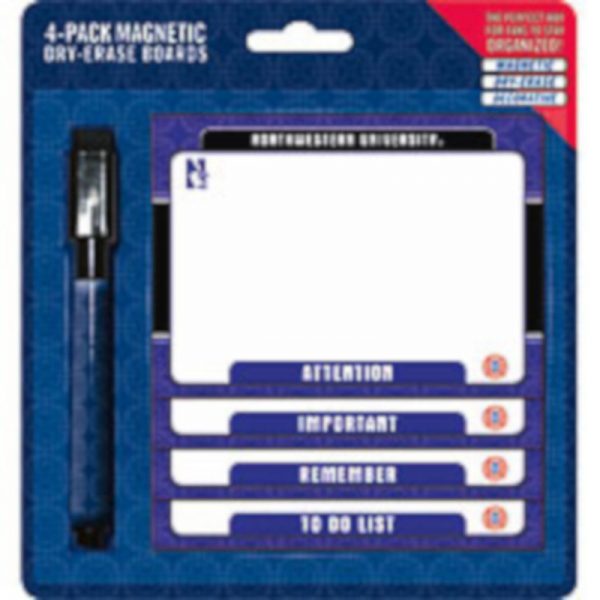 Northwestern Wildcats Magnetic Dry-Erase Board Pack of Four