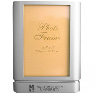 Northwestern Wildcats 3X5 Brushed Metal Frame with Mascot Design    