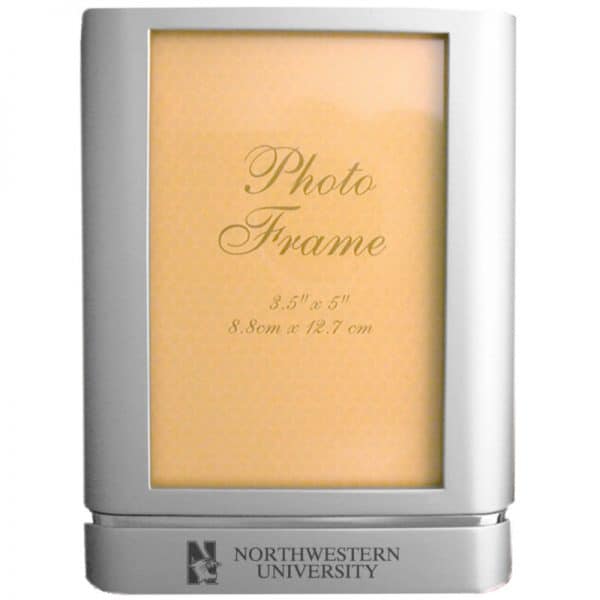 Northwestern Wildcats 3X5 Brushed Metal Frame with Mascot Design