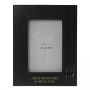 Northwestern Wildcats Black Leather 5x7 Photo Frames with Northwestern University  Design