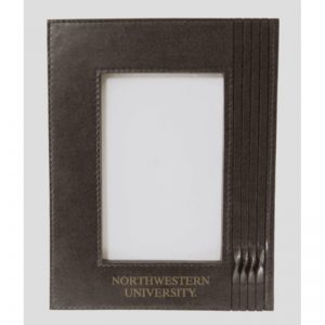 Northwestern Wildcats Brown Leather 5X7 Photo Frames with Northwestern University  Design