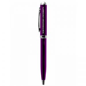 Northwestern Wildcats Laser Engraved Purple Click Action Gel Ink Pen with Northwestern University Design