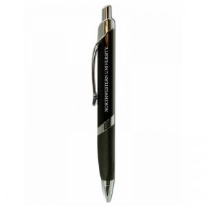 Northwestern Wildcats Laser Engraved Black & Silver Triangle Grip Collegiate Pen with Northwestern University Design