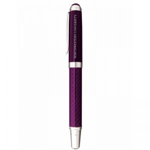 Northwestern Wildcats Laser Engraved Purple Carbon Fiber Ballpoint Pen with Northwestern University Design