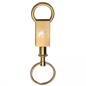 Northwestern Wildcats Laser Engraved Brass Valet Key Chain with Mascot Design 