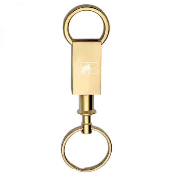 Northwestern Wildcats Laser Engraved Brass Valet Key Chain with Mascot & Northwestern Wildcats Design