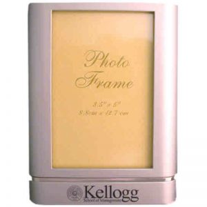 Northwestern Wildcats 3X5 Brushed Metal Frame with Kellogg Design