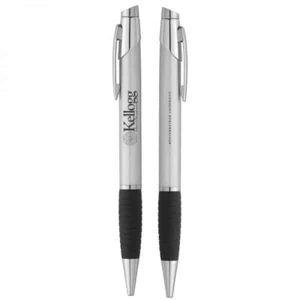 Northwestern Wildcats Laser Engraved Silver Pen with Kellogg Design