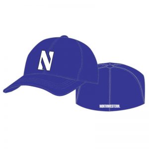 Northwestern Wildcats Purple Flexfit Hat with Stylized N Design