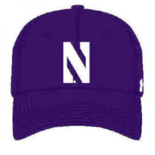 Northwestern University Wildcats Under Armour Purple Adjustable Velcro-back Hat with Stylized N Design