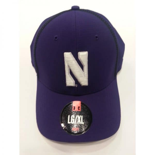 Northwestern Wildcats Under Armour Purple Flex-Fit Hat with Stylized N Design