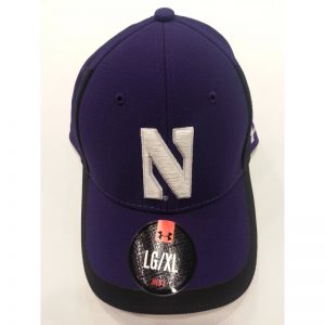 Northwestern Wildcats Under Armour Purple/Black Flex-Fit Hat with Stylized N Design