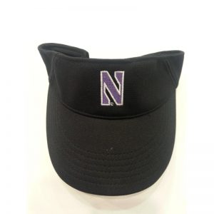 Northwestern University Wildcats Under Armour Black Visor with Stylized N Design